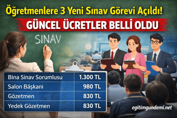 Öğretmenlere 3 yeni sınav görevi