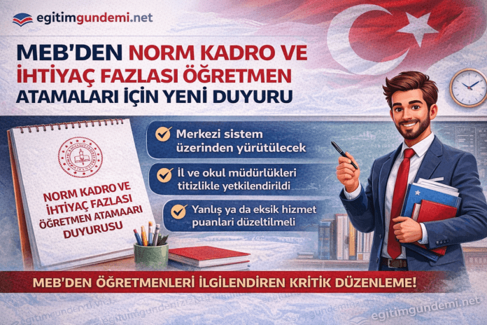 norm fazlası öğretmen atamaları duyurusu