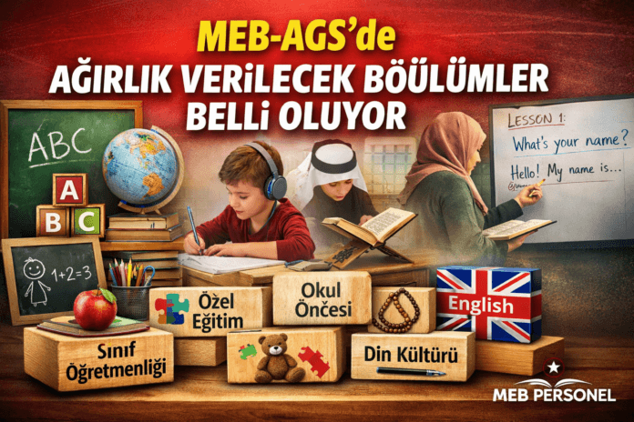 MEB-AGS öne çıkan bölümler belli oluyor