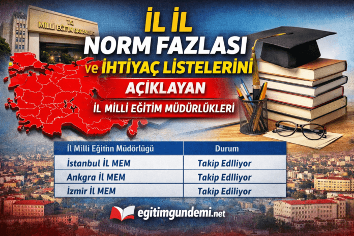 İhtiyaç ve norm fazlası duyurusu yapan iller