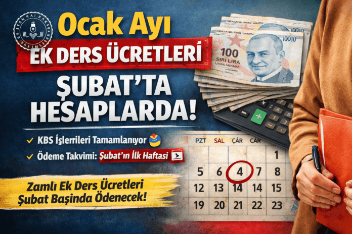 ocak ayı ek ders ücretleri