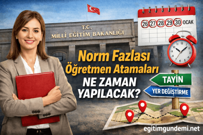 norm fazlası öğretmen atamalar ne zaman yapılacak meb takvimi