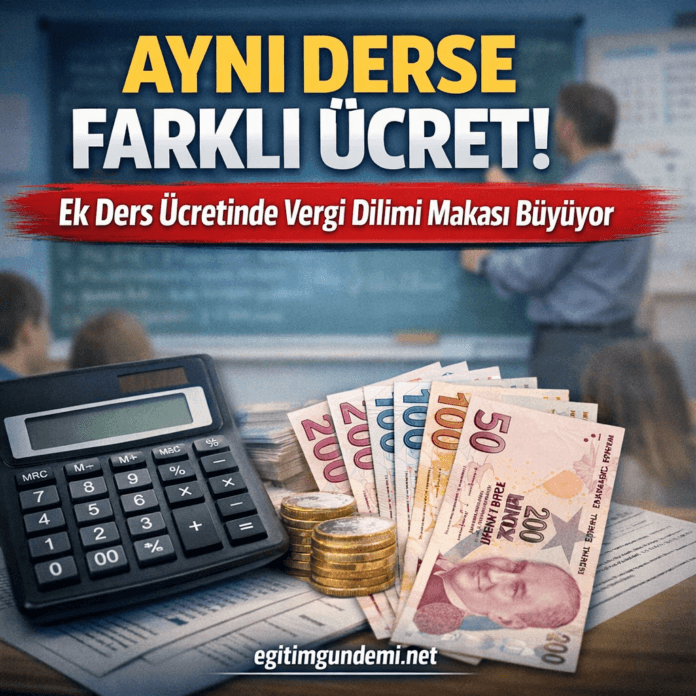 öğretmenlerin ek ders ücretlerinde vergi dilimi