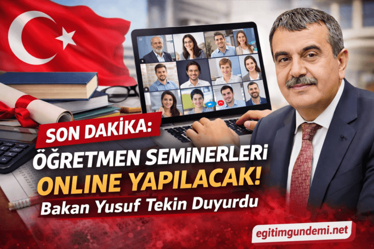 Öğretmen Seminerleri Online Yapılacak! Bakan Yusuf Tekin Duyurdu