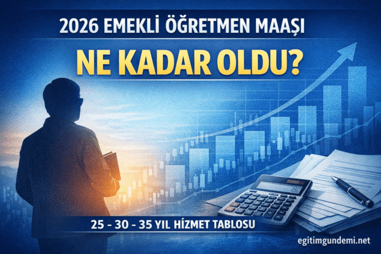 2026 Emekli Öğretmen Maaşı Ne Kadar Oldu? Hizmet Süresine Göre Yeni Maaş ve İkramiye Tablosu