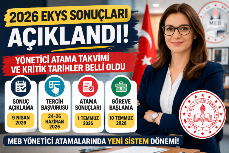 2026 EKYS Sonuçları Açıklandı! Yönetici Atama Takvimi ve Kritik Tarihler Belli Oldu